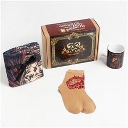 Набор подарочный «Этель. Настоящему мужчине»: плед, носки, кружка