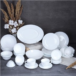 Столовый набор 46 предметов  46 758578504045120 GB220 (WHITE) (уп 1) GRAY 46 QW45 (GB220)