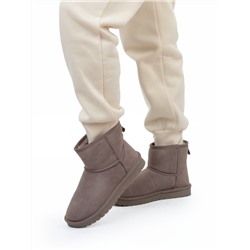 04-PF5854-4 GRAY/BEIGE Угги женские (натуральная замша, 100% шерсть)