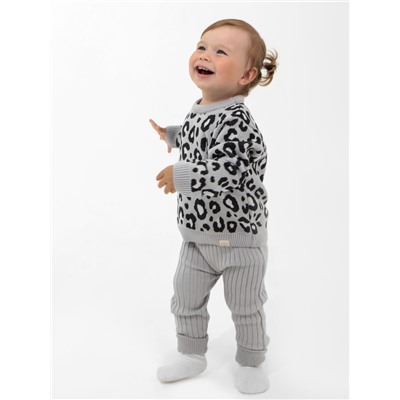 Костюм вязаный Крошка Я Leo Baby рост 68-74 см, темно-серый