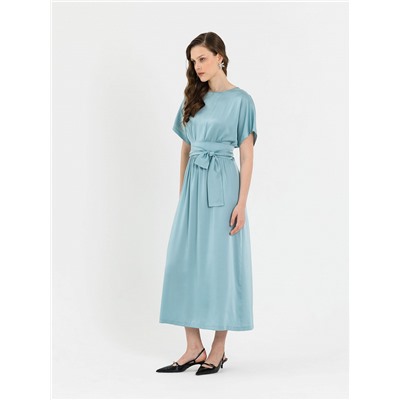 Платье нарядное с широким поясом