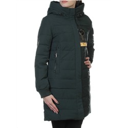 M-1820 DK. GREEN Пальто зимнее женское (холлофайбер)