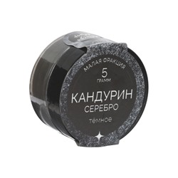 Кандурин серебро темное, малая фракция, пищевой краситель для внешнего декорирования кондитерских изделий, 5 г