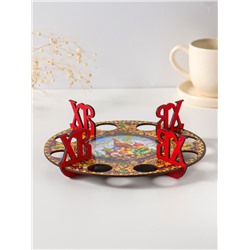 Подставка для 8 яиц «Собор с хохломой», под кулич