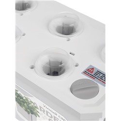 Умный сад RED SOLUTION G06, на 6 растений, 15 Вт, 2.5 л, до 40 см, сенсорное управление, белый