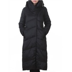 3067 BLACK Пальто пуховое женское (утиный пух)