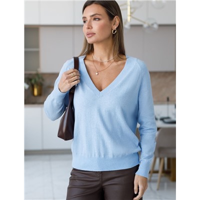 Джемпер тонкой вязки из хлопка с кашемиром