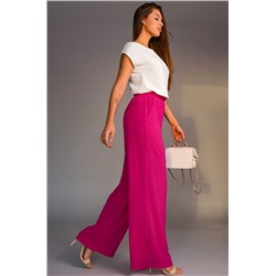 Женские летние брюки палаццо из ткани-жатка Happyfox