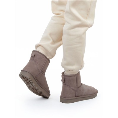 04-PF5854-4 GRAY/BEIGE Угги женские (натуральная замша, 100% шерсть)