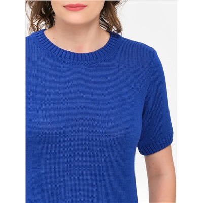 Джемпер вязаный василькового цвета