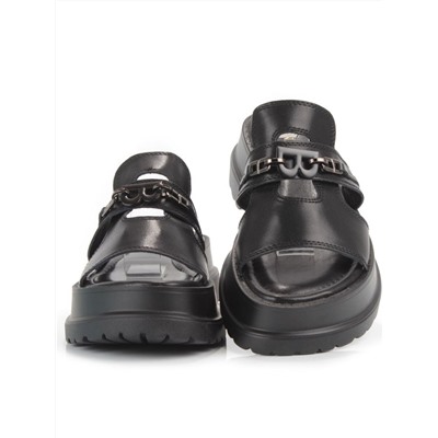08-PEY254-2 BLACK Босоножки женские (натуральная кожа)