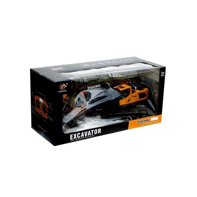 Экскаватор радиоуправляемый «Стройка», металлический ковш, работает от аккумулятора