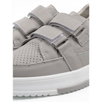 03-C138-3A GRAY Полуботинки спортивные женские (натуральная кожа)