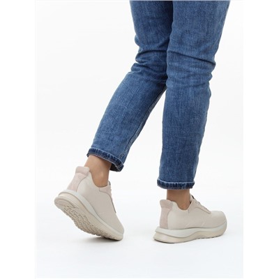 03-A180-5 BEIGE Кроссовки женские (натуральная кожа)