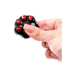 Сквиш антистресс - игрушка «Чёрные лапки», с блёстками, 4 шт.