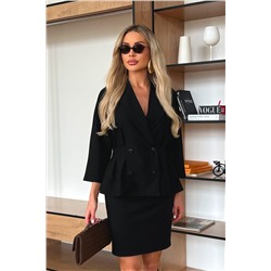 Жакет чёрный с укороченными рукавами Юджини №1