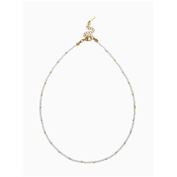 Чокер из бисера «Хрусталь», разноцветный в золоте, 37 см + 5 см доп, цепочка