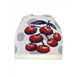 Шапка для девочки MIALT 91.001 Cherry бел