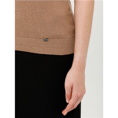 Водолазка вязаная с коротким рукавом