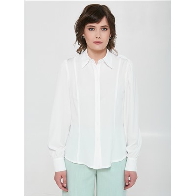 Блузка белая с длинными рукавами
