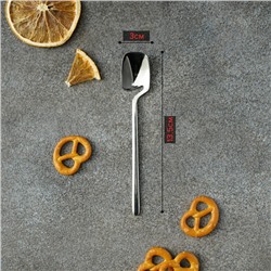 Ложка чайная Magistro Wave, длина 13.5 см, нержавеющая сталь, серебристая