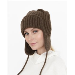 Ушанка из пуха яка UL коричневая
