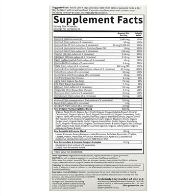Garden of Life, Vitamin Code, мультивитамины из цельных продуктов для женщин, 120 вегетарианских капсул