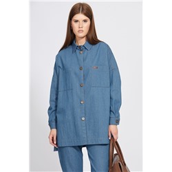 Блуза EOLA 2487 темно_голубой