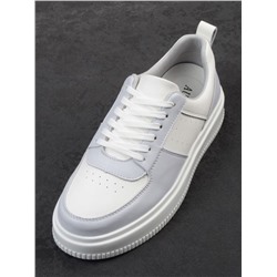 03-YJ425-2 WHITE/VIOLET Полуботинки спортивные женские (натуральная кожа)
