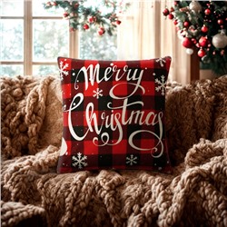 Наволочка декоративная новогодняя «Этель» Christmas, 43×43 см, велюр
