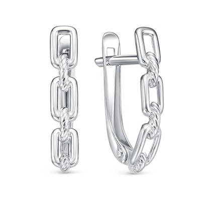 Серьги родированные серебро 925*