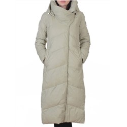 3067 OLIVE Пальто пуховое женское (утиный пух)