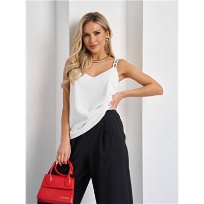 Топ белый на бретелях