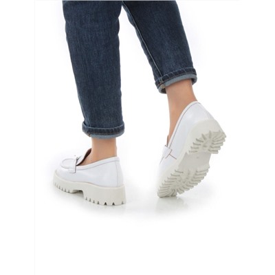 03-HP9967B WHITE Лоферы женские (натуральная кожа)