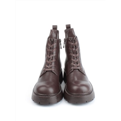 04-M3-1483 BROWN Ботинки зимние женские (натуральная кожа, натуральный мех)