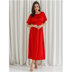 Платье нарядное красное с широким поясом