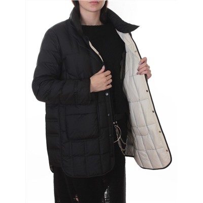 H24-328 BLACK Куртка пуховая облегченная женская (белый утиный пух)