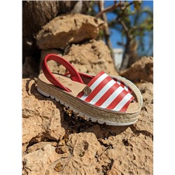 AB. ZAPATOS • 408 • ROJO-BLANCO+PELLE- TRESIS (500) Rojo АКЦИЯ