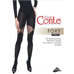 CONTE FANTASY FOXY Колготки женские с прозрачным рисунком и термоаппликацией из стразов