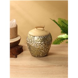 Банка для сыпучих продуктов, 12×12×12.5 см, бамбук