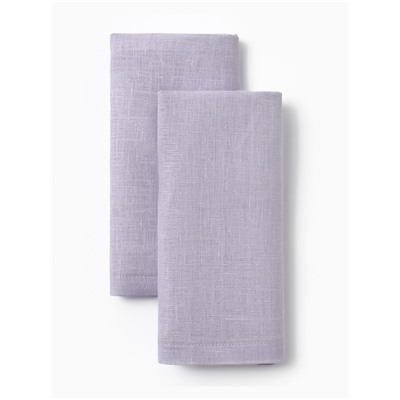 Набор салфеток сервировочных «Этель» Fawn, 46×46 см - 2 шт., с декоративными кольцами, 100% лён