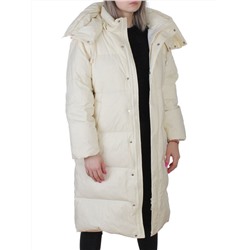 3063 MILK WHITE Пальто пуховое женское оверсайз (утиный пух)