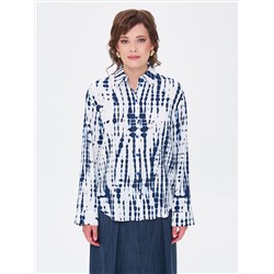 Блузка молочная с принтом