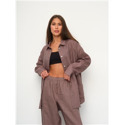Рубашка длинная  S022_Mars Brown/Кофе