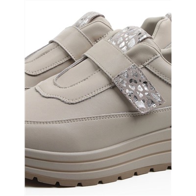03-A1012-2 BEIGE Кроссовки женские (натуральная кожа)
