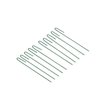 Колышек универсальный, h=30 см, ножка d=0.3 см, набор 10 шт., зелёный, Greengo