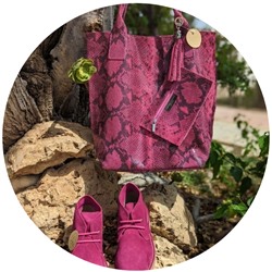 AB.Z. SAFARY MAGENTA+PELLE SHOPPER PITON MAGENTA АКЦИЯ