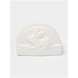 Салфетница Доляна «Зайка», 11.5×5.5×7.5 см, доломит, белая