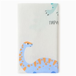 Пеленка "Крошка Я" Динозаврики 73*120 см, бязь 125 г/м2, хл 100%