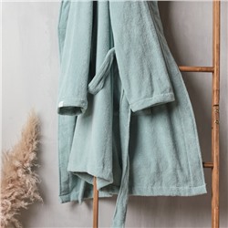 Халат махровый мужской SL HOME: Basic «Аззура», размер XL, хлопок 100%, мятный